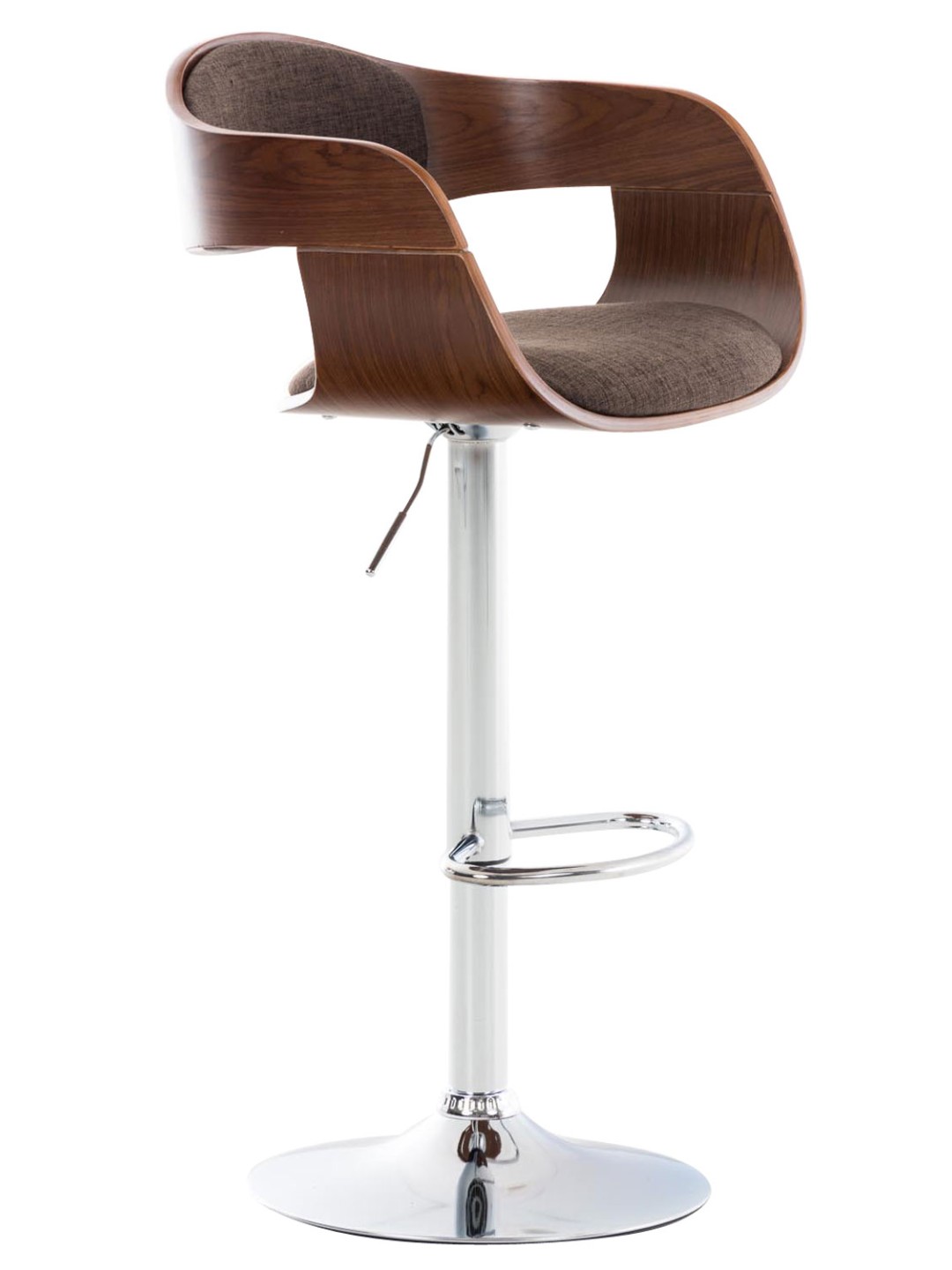 Barstol Kingston C stof, valnød/brun