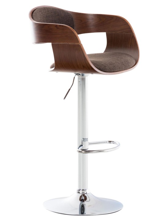 Barstol Kingston C stof, valnød/brun
