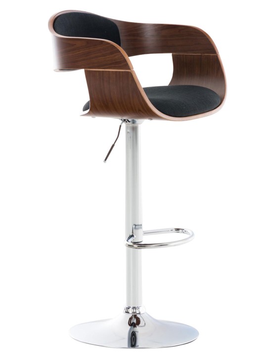 Barstol Kingston C stof, valnød/sort