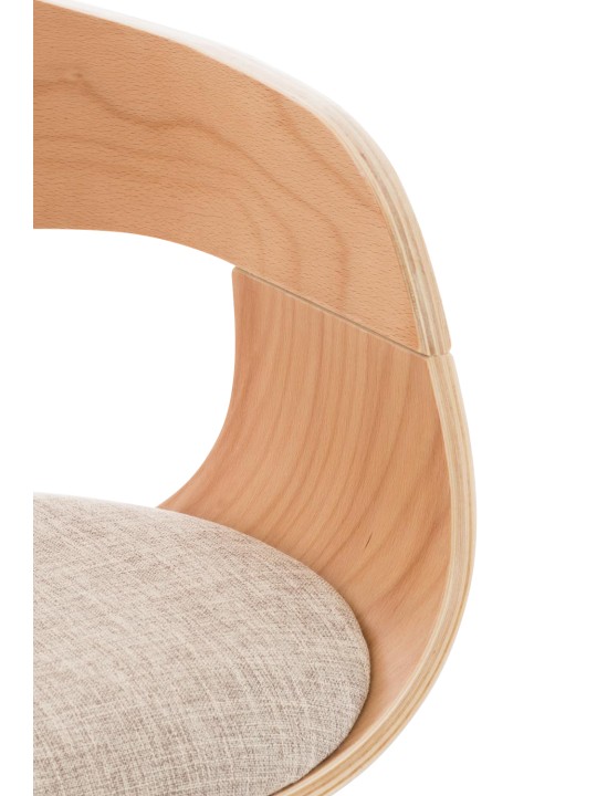 Barstol Kingston C stof, natur/creme Barstol Kingston C stof, natur/creme