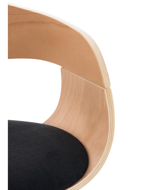 Barstol Kingston C stof, natur/sort Barstol Kingston C stof, natur/sort