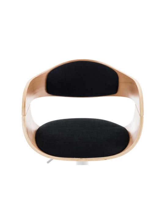 Barstol Kingston C stof, natur/sort Barstol Kingston C stof, natur/sort