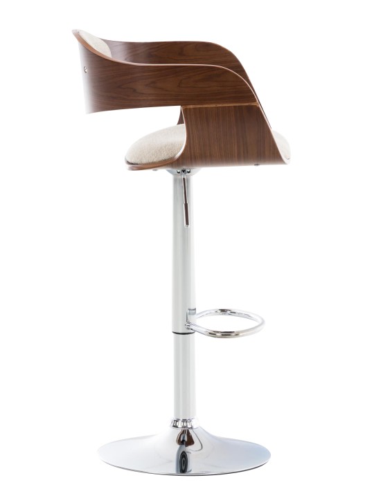 Barstol Kingston C stof, valnød/creme Barstol Kingston C stof, valnød/creme