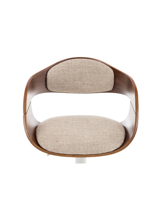 Barstol Kingston C stof, valnød/creme Barstol Kingston C stof, valnød/creme