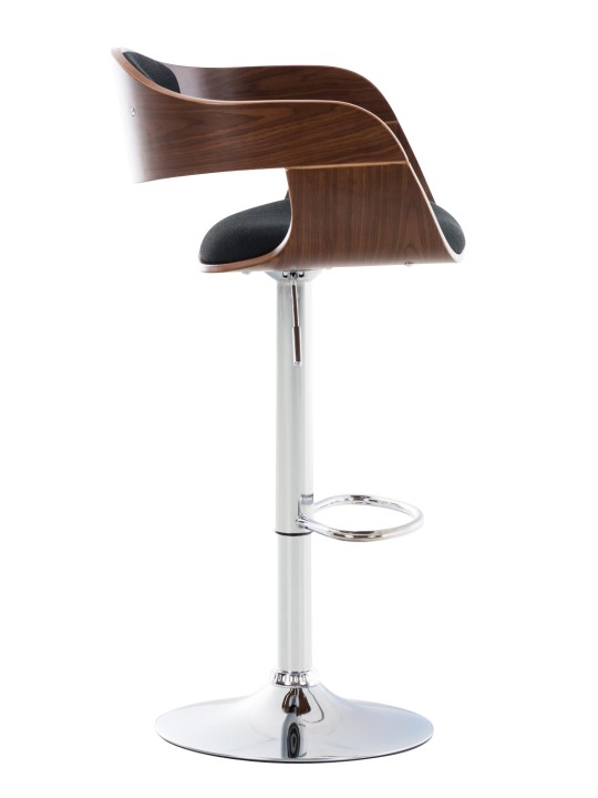 Barstol Kingston C stof, valnød/sort