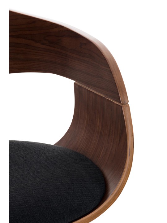 Barstol Kingston C stof, valnød/sort