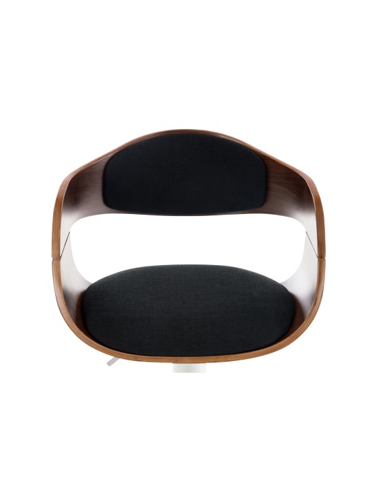 Barstol Kingston C stof, valnød/sort