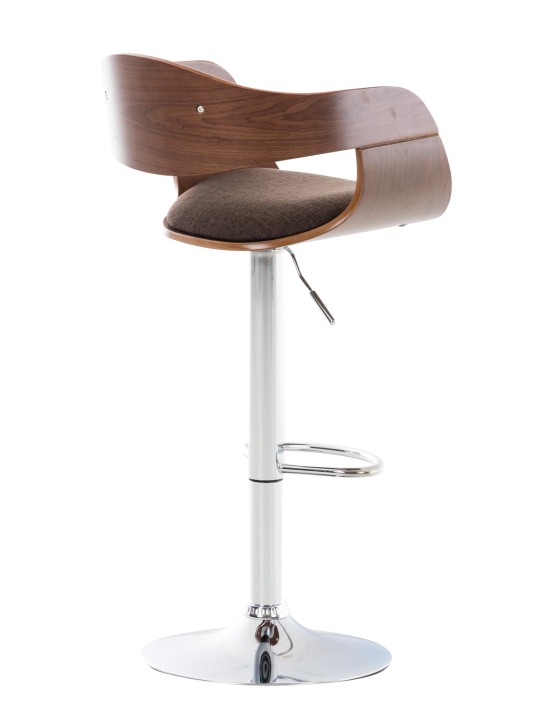 Barstol Kingston C stof, valnød/brun