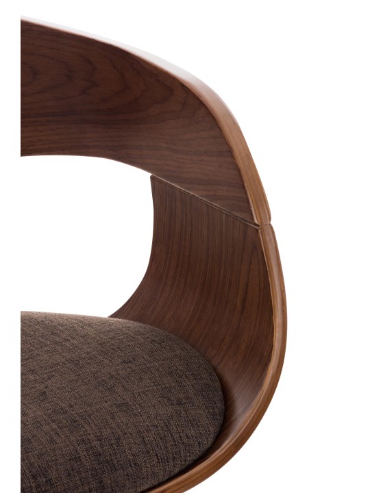 Barstol Kingston C stof, valnød/brun