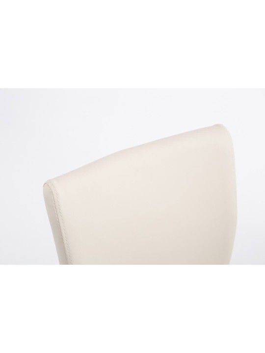 Sæt med 2 barstole Köln imiteret læder krom, creme