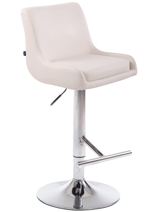 Barstol Club imiteret læder C, hvid