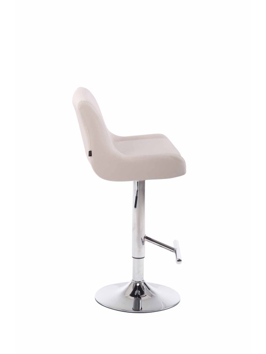 Barstol Club imiteret læder C, hvid