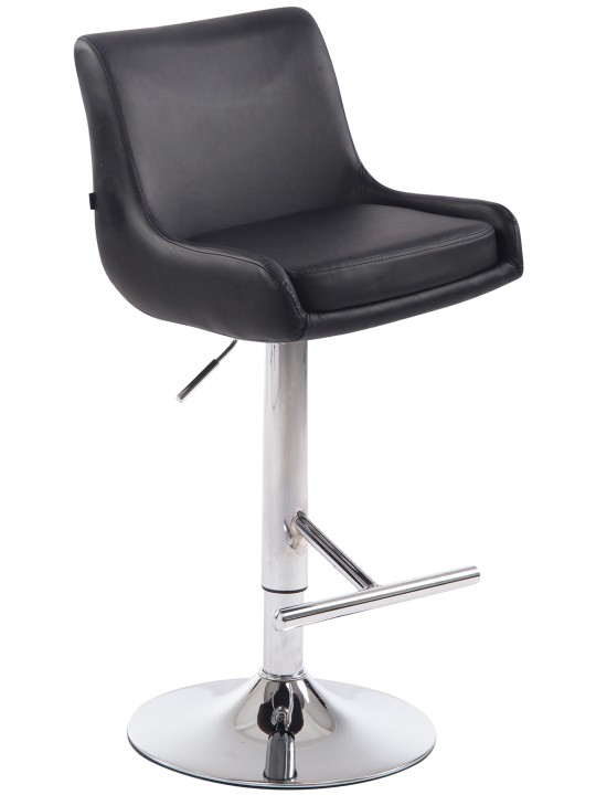 Barstol Club imiteret læder C, sort