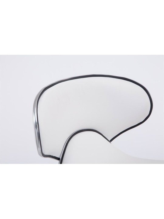 Sæt med 2 barstole Las Vegas V2 imiteret læder krom, hvid Sæt med 2 barstole Las Vegas V2 imiteret læder krom, hvid