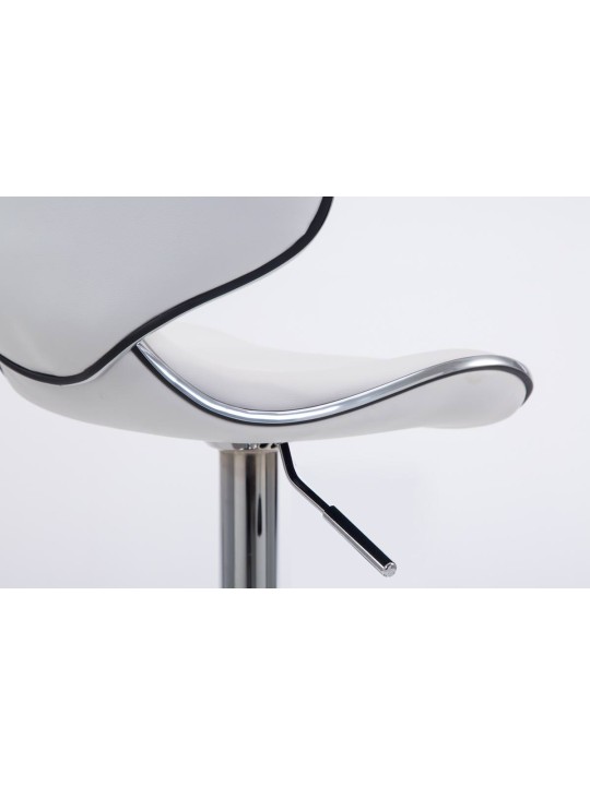Sæt med 2 barstole Las Vegas V2 imiteret læder krom, hvid Sæt med 2 barstole Las Vegas V2 imiteret læder krom, hvid