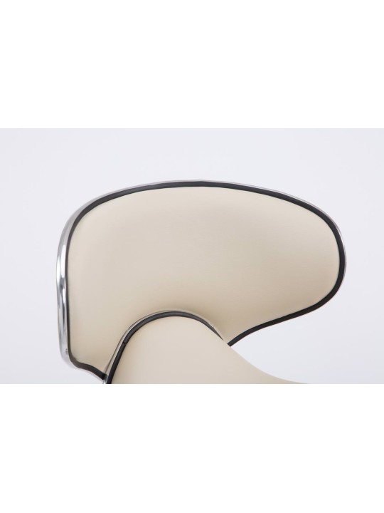 Sæt med 2 barstole Las Vegas V2 imiteret læder krom, creme Sæt med 2 barstole Las Vegas V2 imiteret læder krom, creme