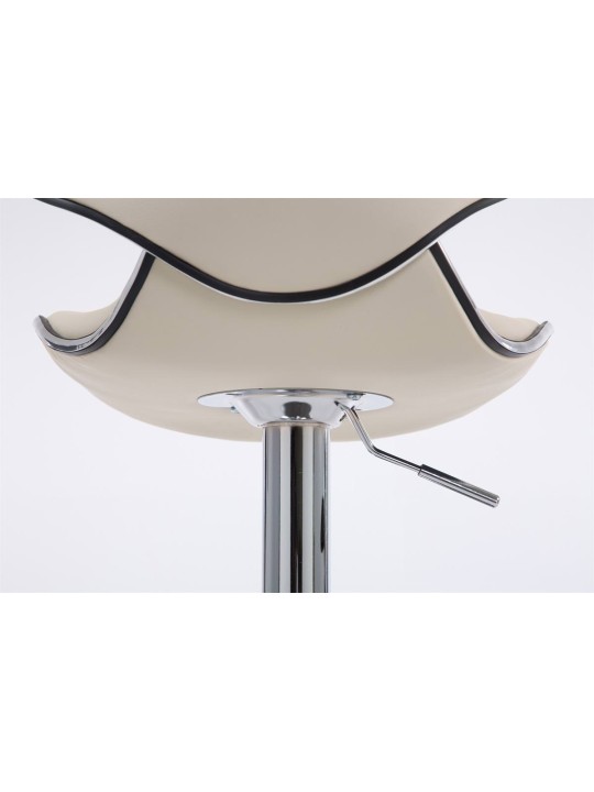 Sæt med 2 barstole Las Vegas V2 imiteret læder krom, creme Sæt med 2 barstole Las Vegas V2 imiteret læder krom, creme