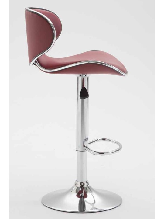 Sæt med 2 barstole Las Vegas V2 imiteret læder krom, bordeaux Sæt med 2 barstole Las Vegas V2 imiteret læder krom, bordeaux