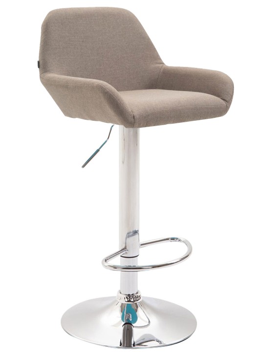 Barstol Braga stof krom, taupe