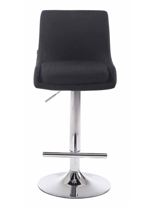 Sæt med 2 barstole Club kunstlæder krom, sort