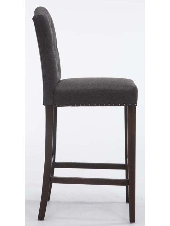 Sæt med 2 barstole Louise stof antik, mørkegrå Sæt med 2 barstole Louise stof antik, mørkegrå