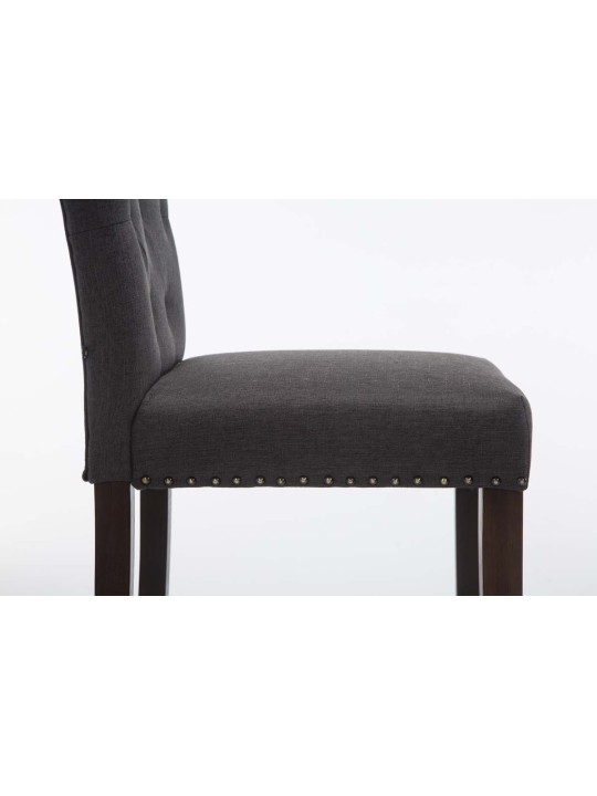 Sæt med 2 barstole Louise stof antik, mørkegrå Sæt med 2 barstole Louise stof antik, mørkegrå