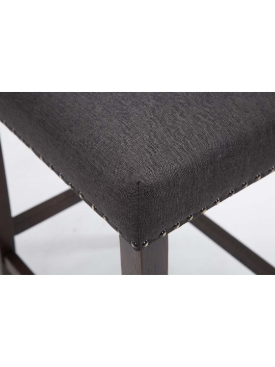 Sæt med 2 barstole Louise stof antik, mørkegrå Sæt med 2 barstole Louise stof antik, mørkegrå