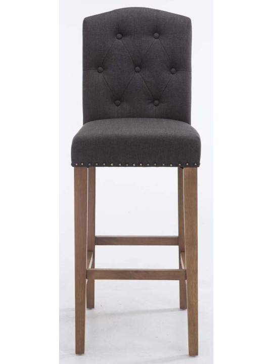 Sæt med 2 barstole Louise stof antique-light, mørkegrå Sæt med 2 barstole Louise stof antique-light, mørkegrå