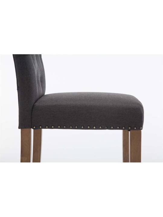 Sæt med 2 barstole Louise stof antique-light, mørkegrå Sæt med 2 barstole Louise stof antique-light, mørkegrå