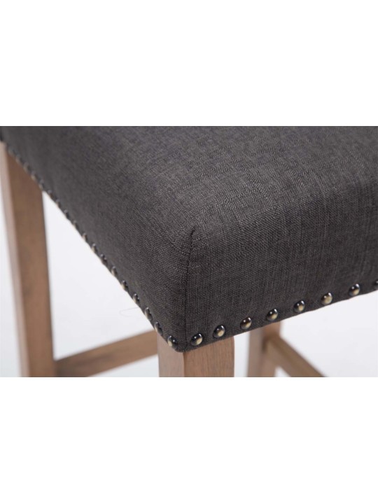 Sæt med 2 barstole Louise stof antique-light, mørkegrå Sæt med 2 barstole Louise stof antique-light, mørkegrå