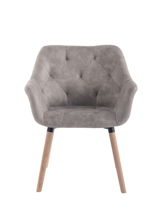 Spisestuestol Cassidy vintage kunstlæder natur, grå