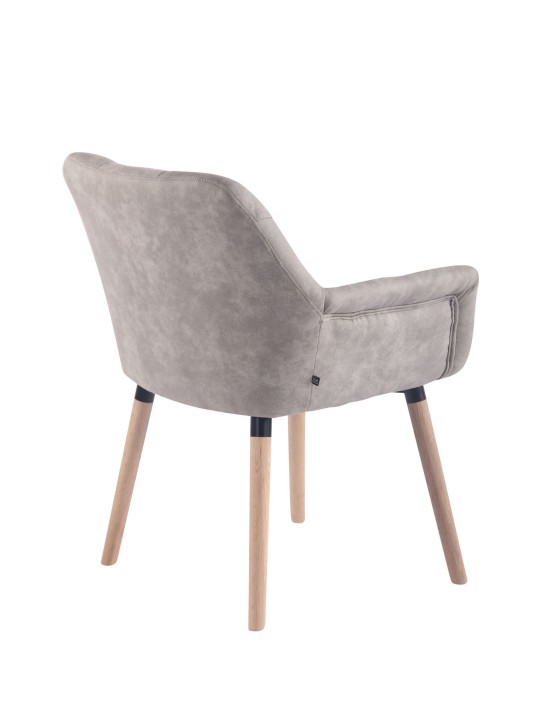 Spisestuestol Cassidy vintage kunstlæder natur, grå