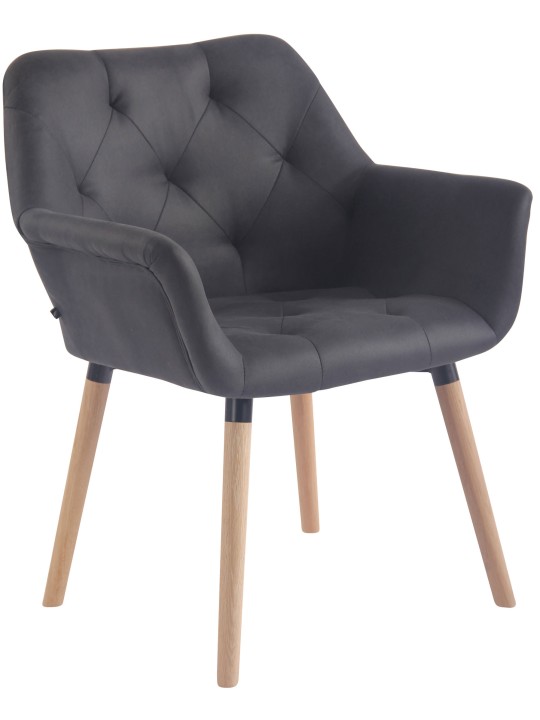 Spisestuestol Cassidy vintage kunstlæder natur, sort