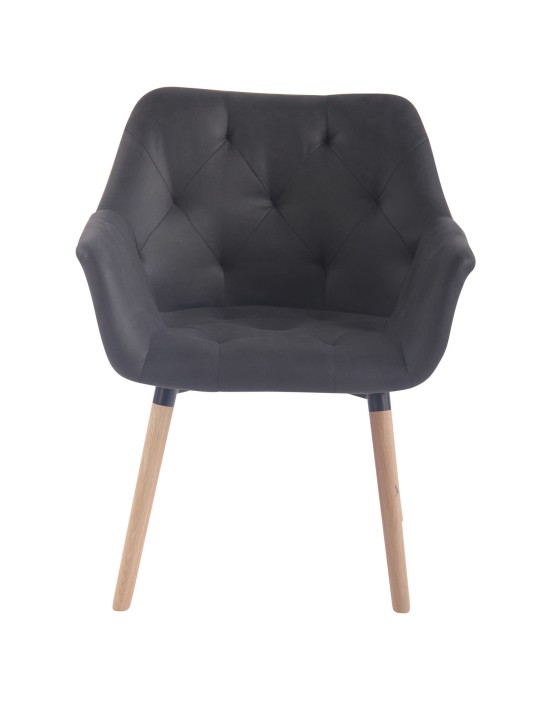 Spisestuestol Cassidy vintage kunstlæder natur, sort