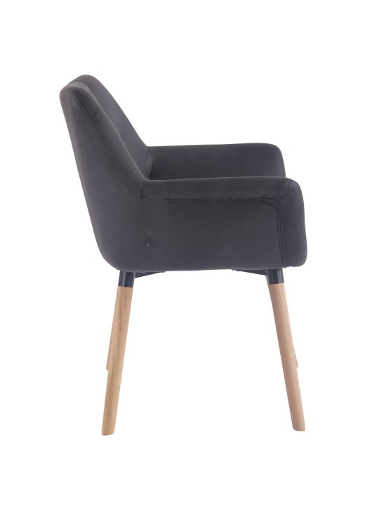 Spisestuestol Cassidy vintage kunstlæder natur, sort