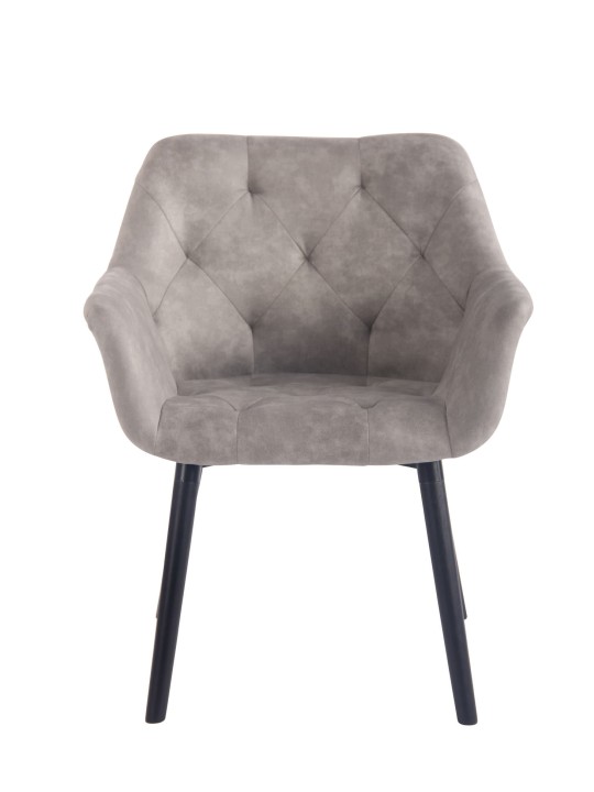 Spisestuestol Cassidy vintage kunstlæder, grå