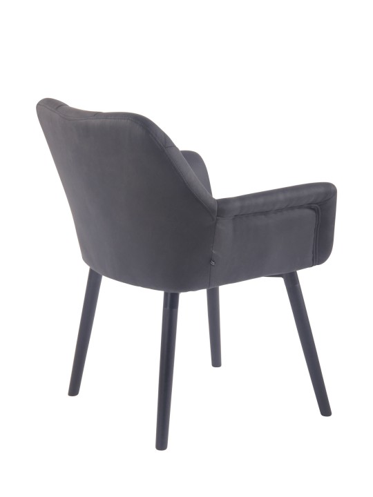 Spisestuestol Cassidy vintage kunstlæder, sort