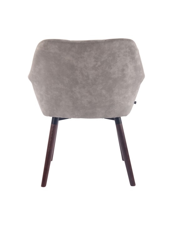 Spisestuestol Cassidy vintage imiteret læder valnød, grå