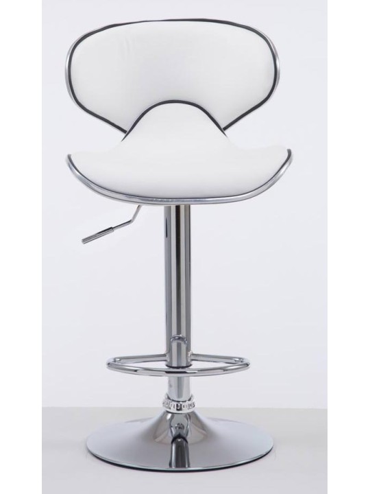Sæt med 2 barstole Las Vegas V2 imiteret læder krom, hvid Sæt med 2 barstole Las Vegas V2 imiteret læder krom, hvid