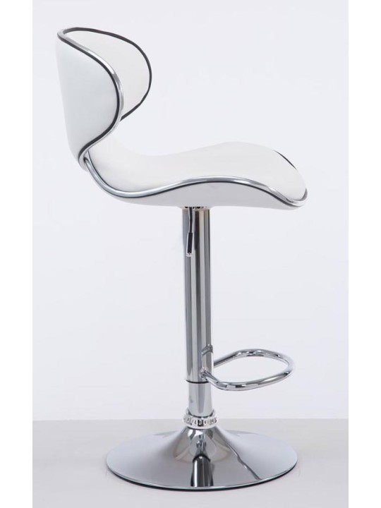 Sæt med 2 barstole Las Vegas V2 imiteret læder krom, hvid Sæt med 2 barstole Las Vegas V2 imiteret læder krom, hvid