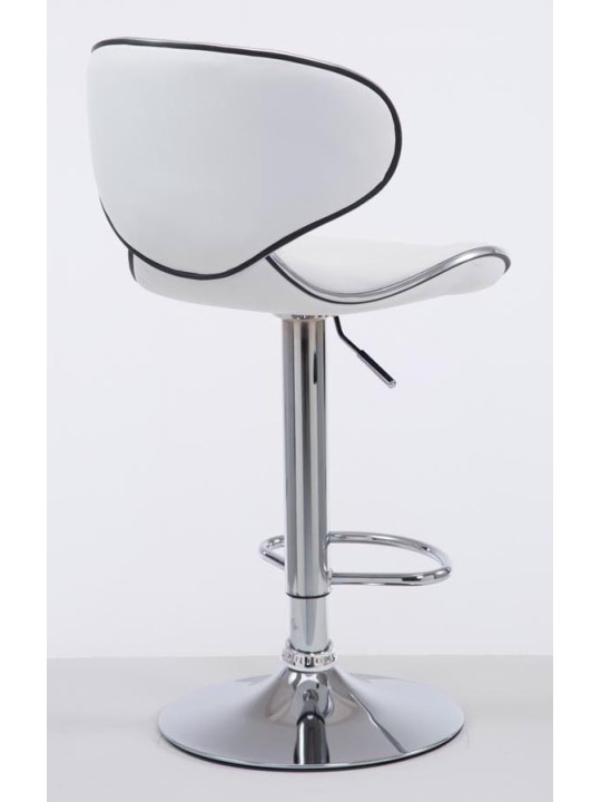 Sæt med 2 barstole Las Vegas V2 imiteret læder krom, hvid Sæt med 2 barstole Las Vegas V2 imiteret læder krom, hvid