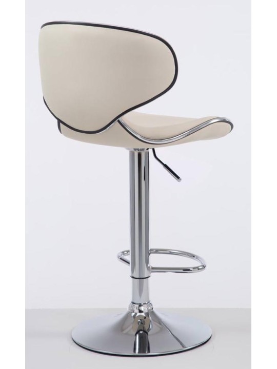 Sæt med 2 barstole Las Vegas V2 imiteret læder krom, creme Sæt med 2 barstole Las Vegas V2 imiteret læder krom, creme