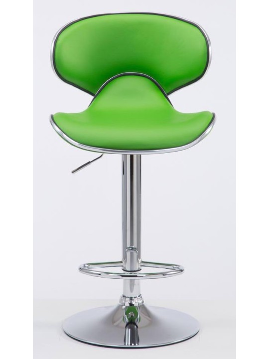 Sæt med 2 barstole Las Vegas V2 imiteret læder krom, grøn Sæt med 2 barstole Las Vegas V2 imiteret læder krom, grøn