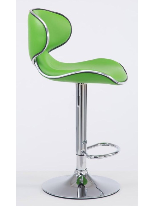 Sæt med 2 barstole Las Vegas V2 imiteret læder krom, grøn Sæt med 2 barstole Las Vegas V2 imiteret læder krom, grøn