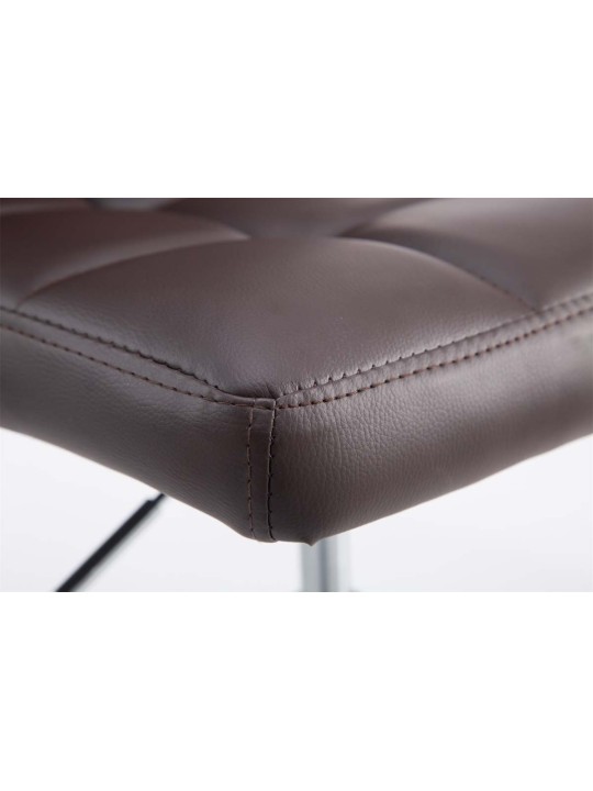 Sæt med 2 barstole Palma V2 imiteret læder, brun