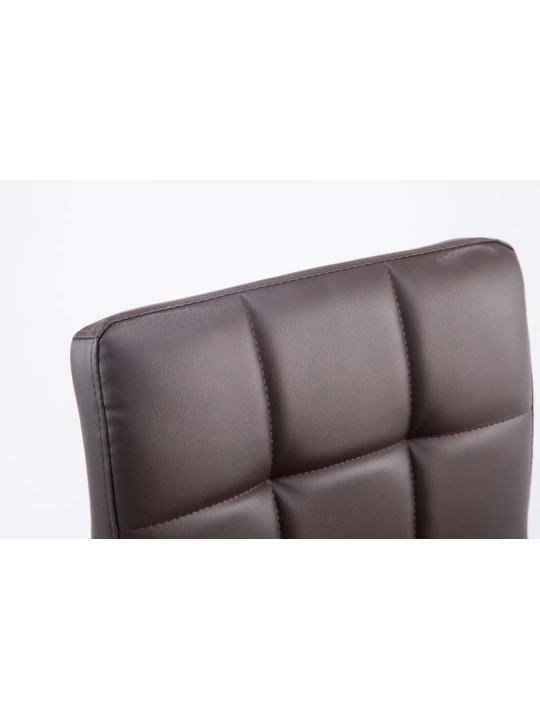 Sæt med 2 barstole Palma V2 imiteret læder, brun