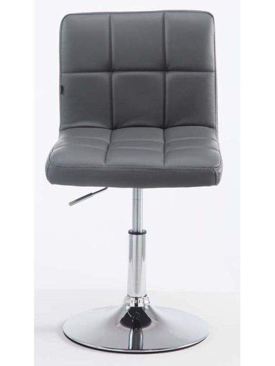 Sæt med 2 barstole Palma V2 imiteret læder, grå