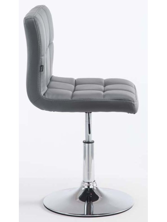 Sæt med 2 barstole Palma V2 imiteret læder, grå