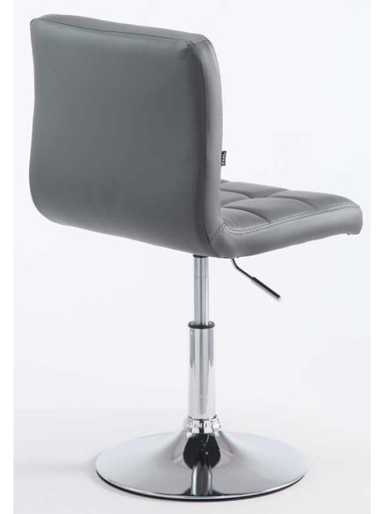 Sæt med 2 barstole Palma V2 imiteret læder, grå