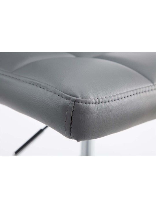 Sæt med 2 barstole Palma V2 imiteret læder, grå